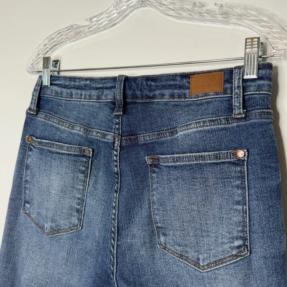 Judy Blue Wide Leg Crop Distressed Jeans